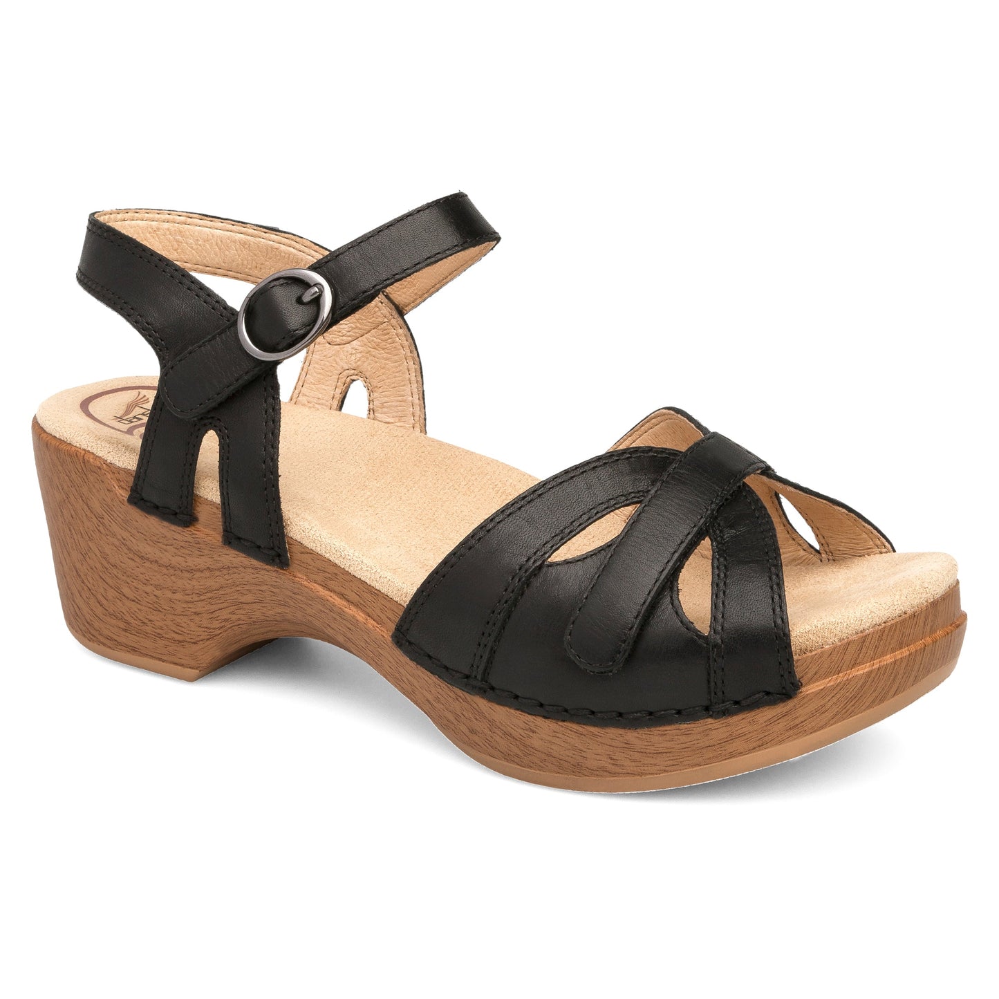 Black Full Grain Sandal,36