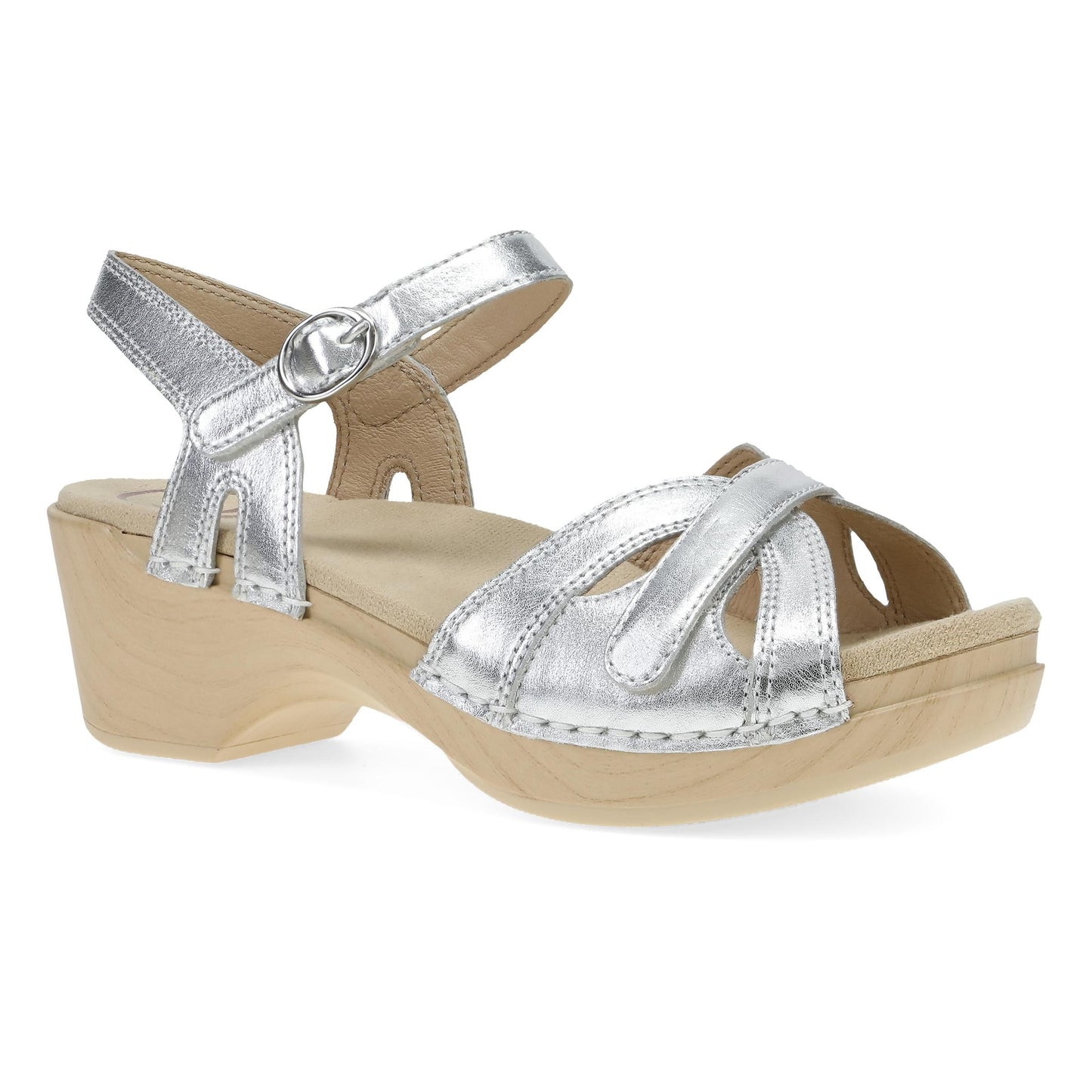 Silver Metallic Sandal,35