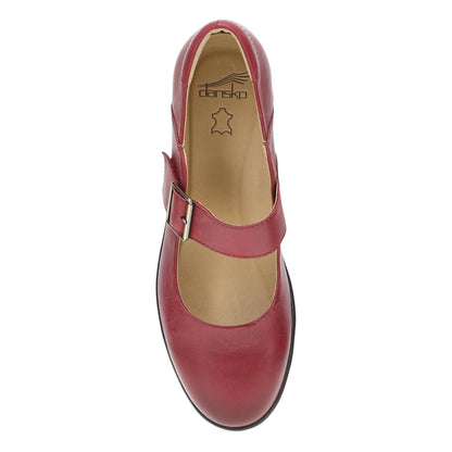 Dansko Collette Red Burnished Nubuck