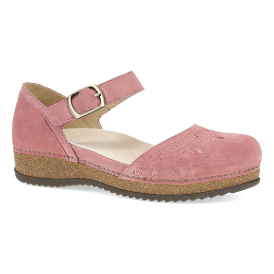 Dansko Mae Ash Rose Embroidered Suede
