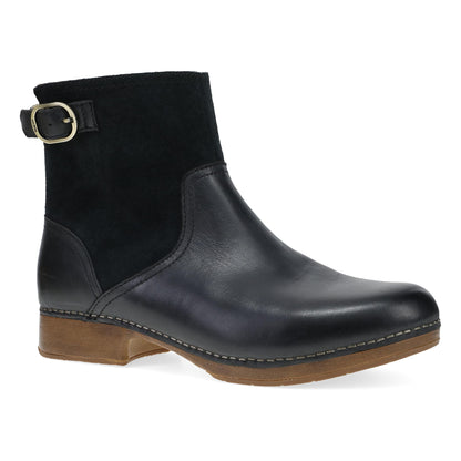 Black Burnished Calf Boot,36