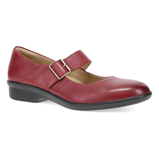 Dansko Collette Wide Red Burnished Nubuck