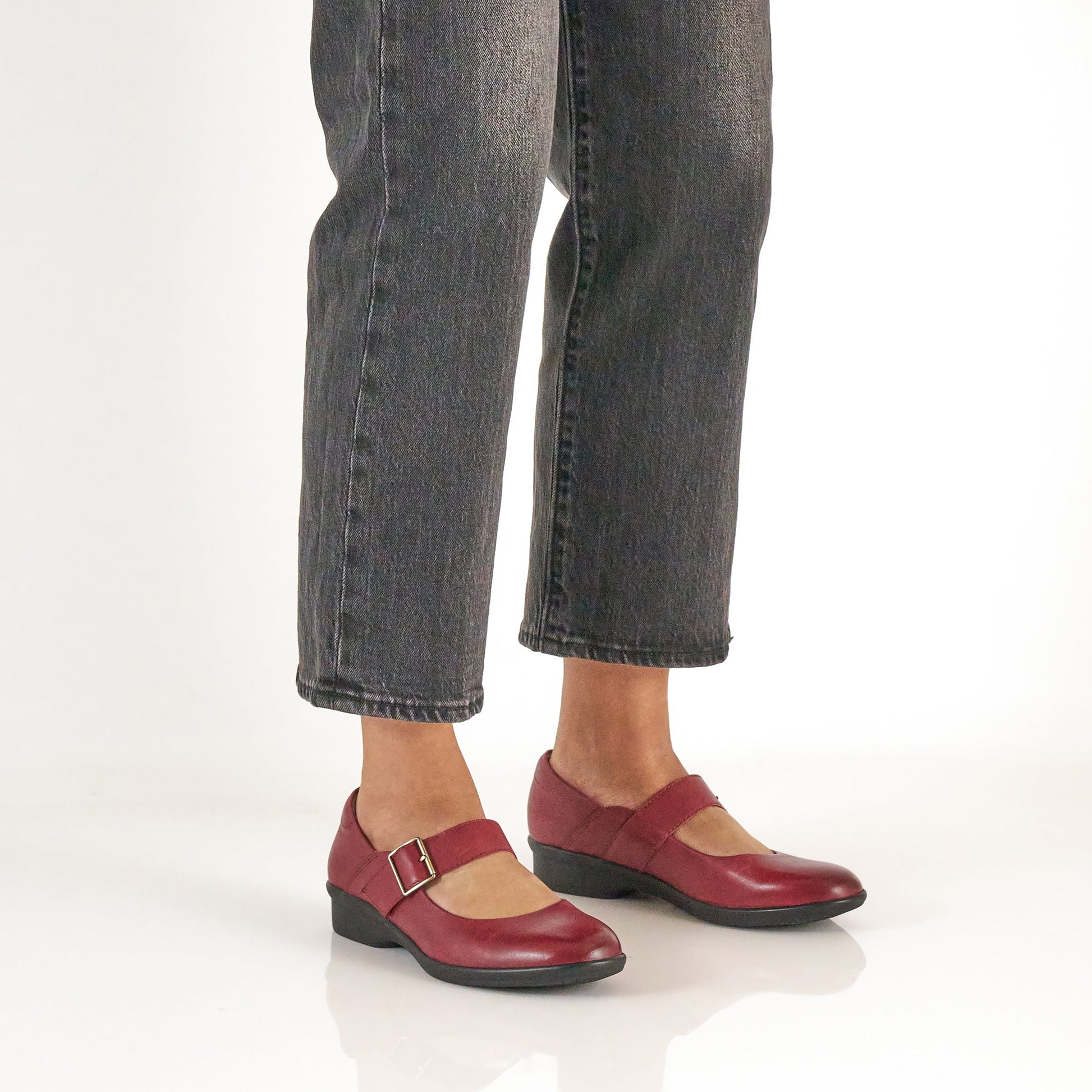 Dansko Collette Wide Red Burnished Nubuck