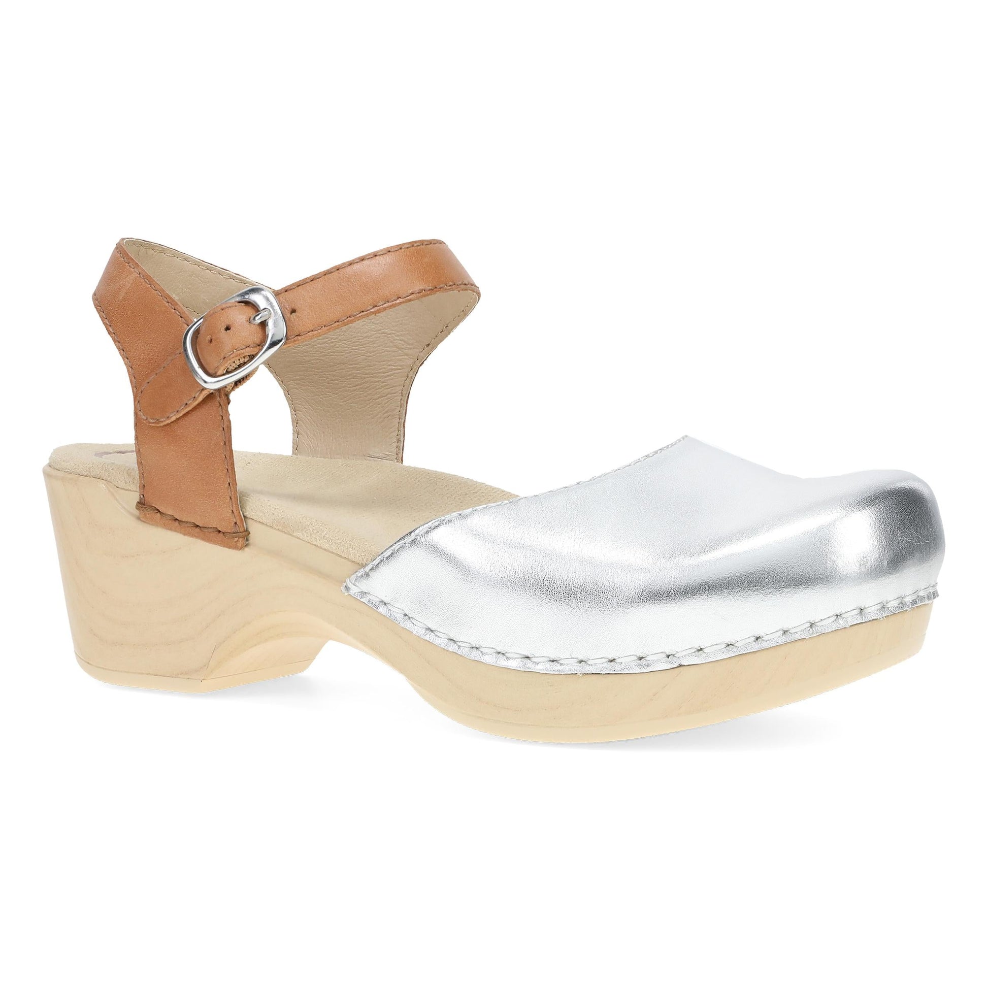 Dansko Sam Silver/Tan Leather