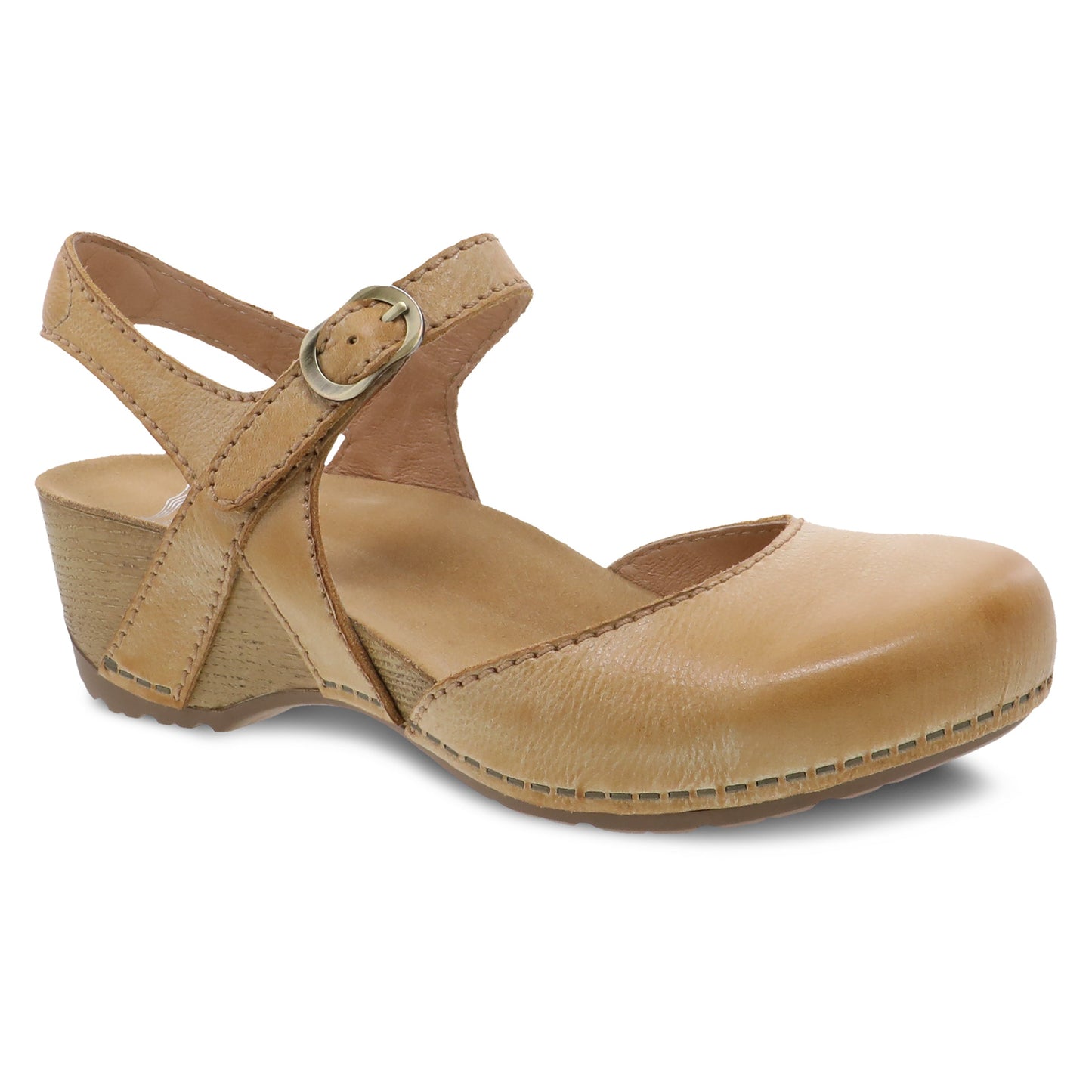 Tan Milled Burnished Mary Jane,36