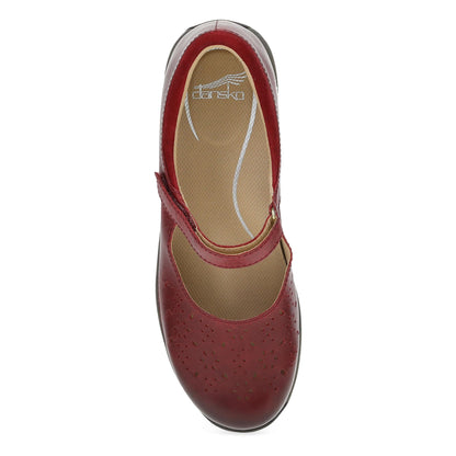 Dansko Stacy Red Waxy Burnished