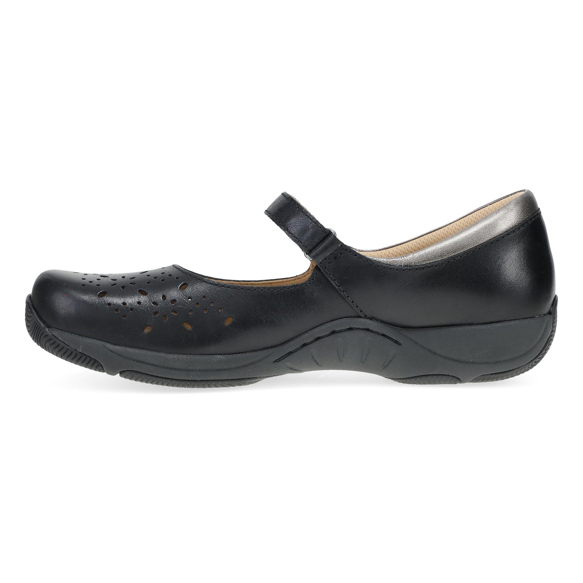 Dansko Stacy Wide Black Waxy Burnished