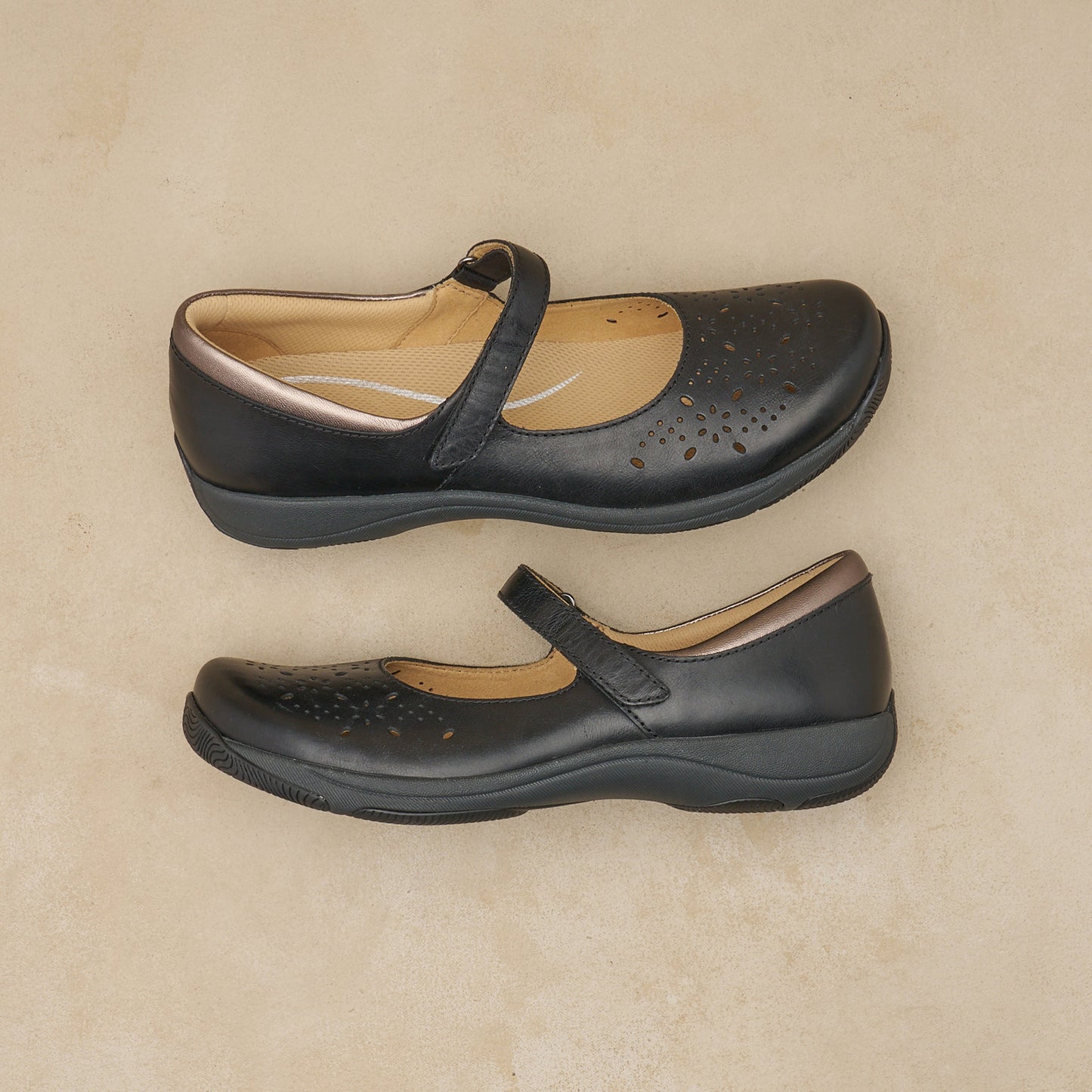 Dansko Stacy Wide Black Waxy Burnished