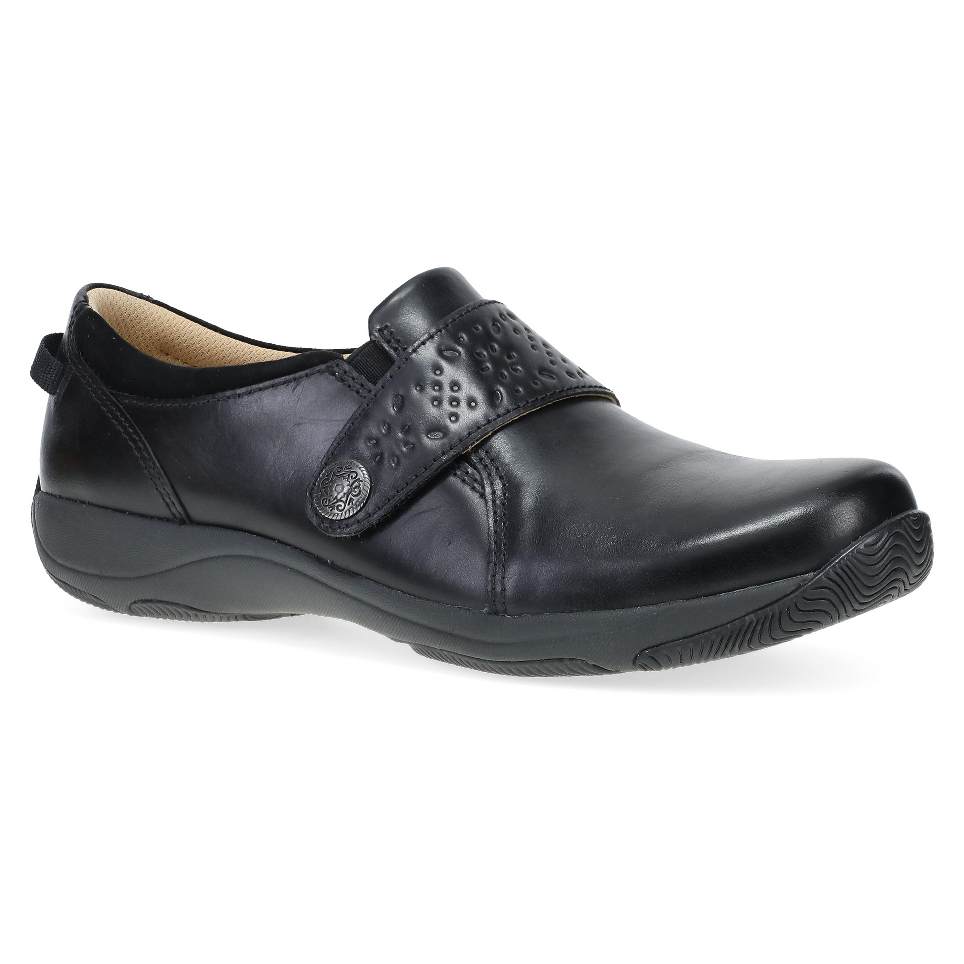 Dansko Sallie Black Waxy Burnished