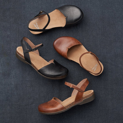 Dansko Rowan Tan Waxy Burnished
