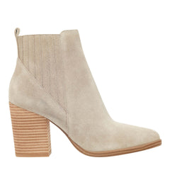 Marc Fisher Alva Pointy Toe Bootie | Light Natural Suede
