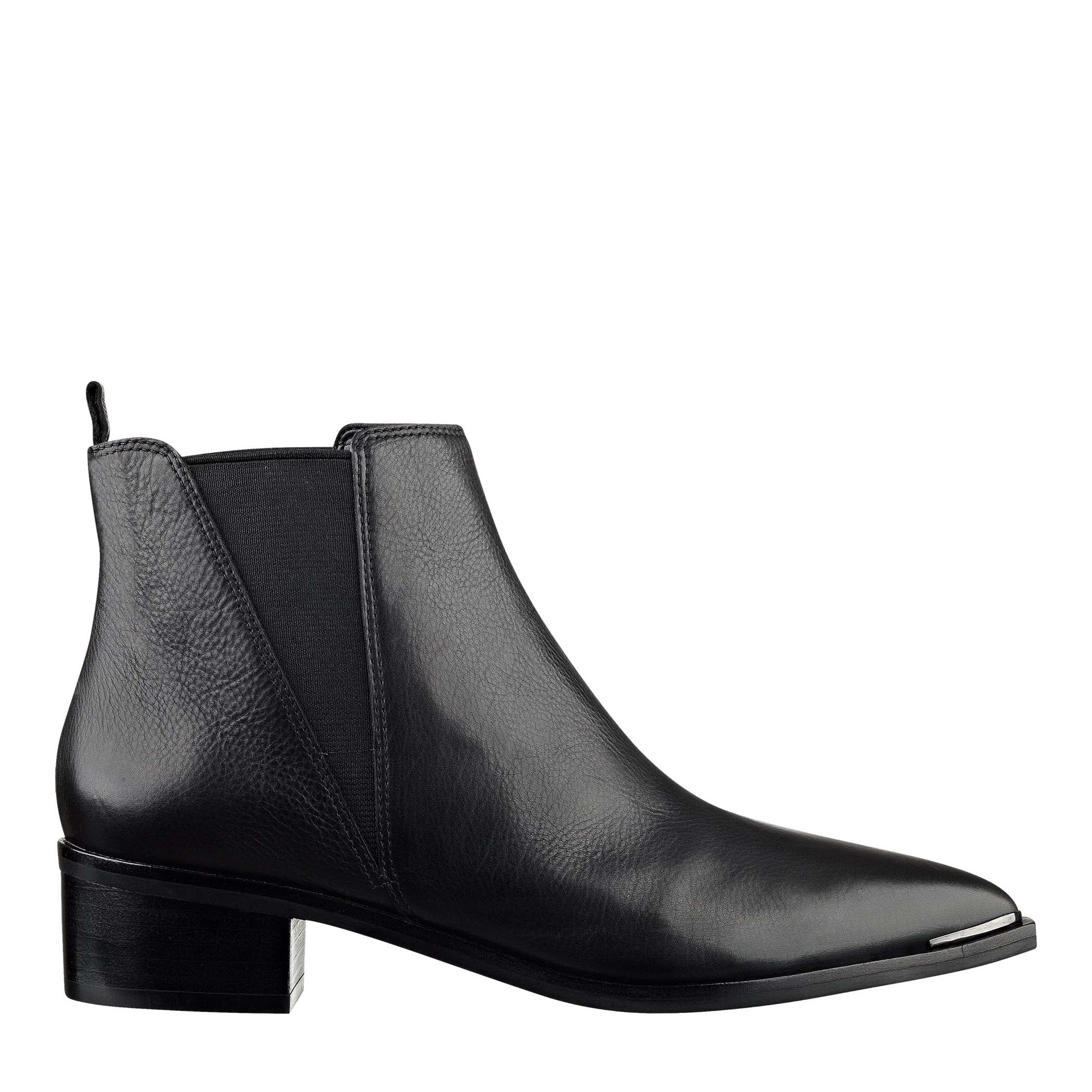 Marc Fisher Yale Pointy Toe Chelsea Bootie | Black Leather