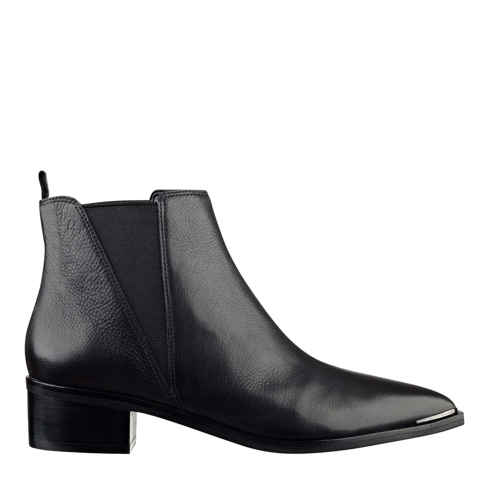 Marc Fisher Yale Pointy Toe Chelsea Bootie | Black Leather