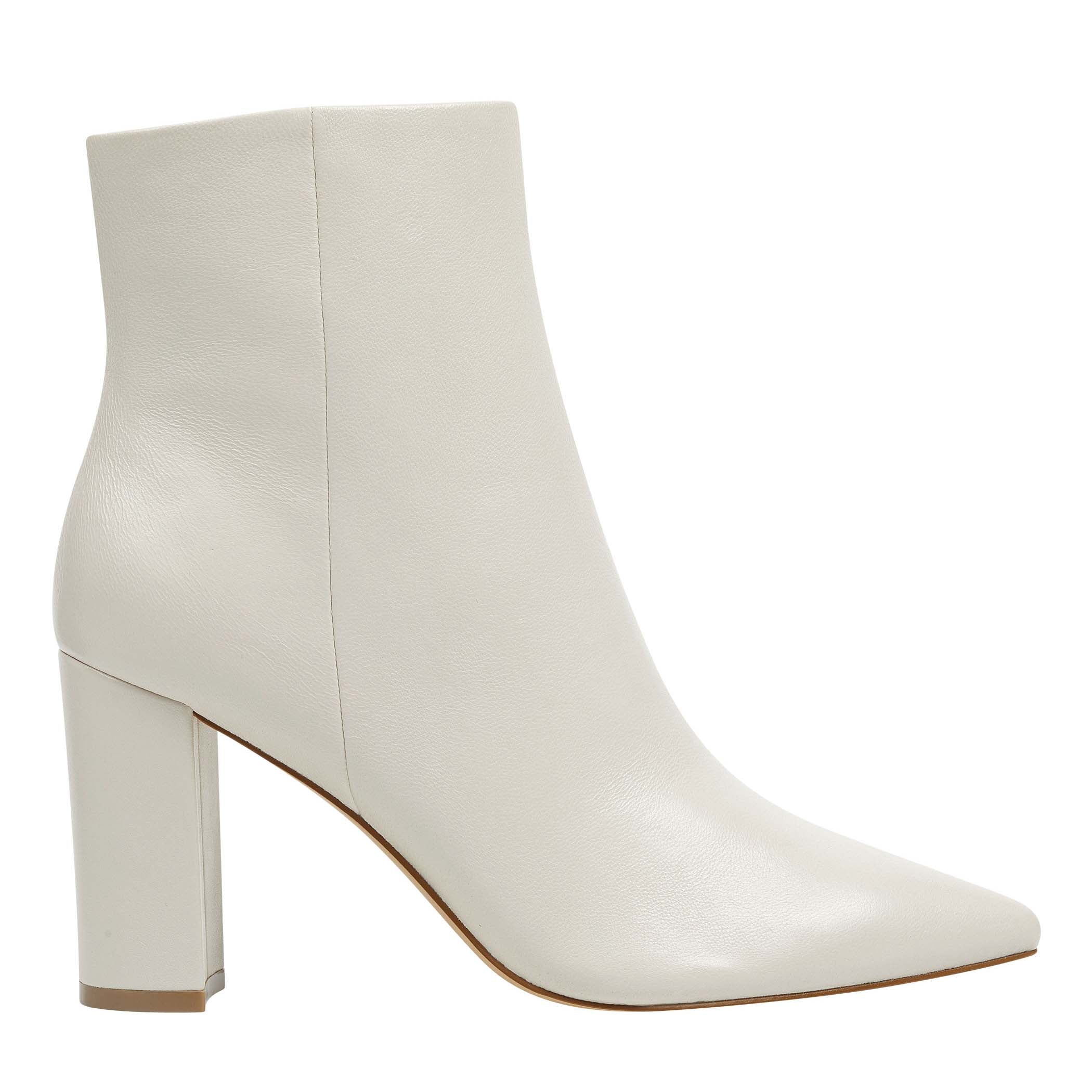 Marc Fisher Ulani Heeled Bootie | Ivory Leather