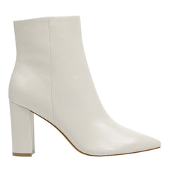 Marc Fisher Ulani Heeled Bootie | Ivory Leather