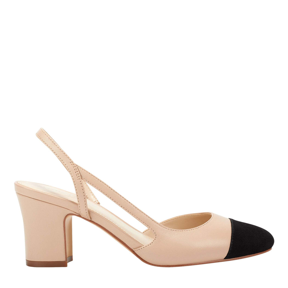 Marc Fisher Laynie Block Heel Pump | Natural