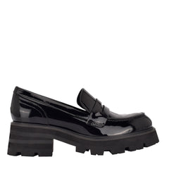 Marc Fisher Latika Lug Sole Loafer | Black Patent