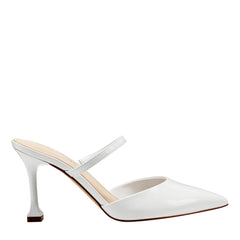 Marc Fisher Hadais Heeled Mule | White Patent