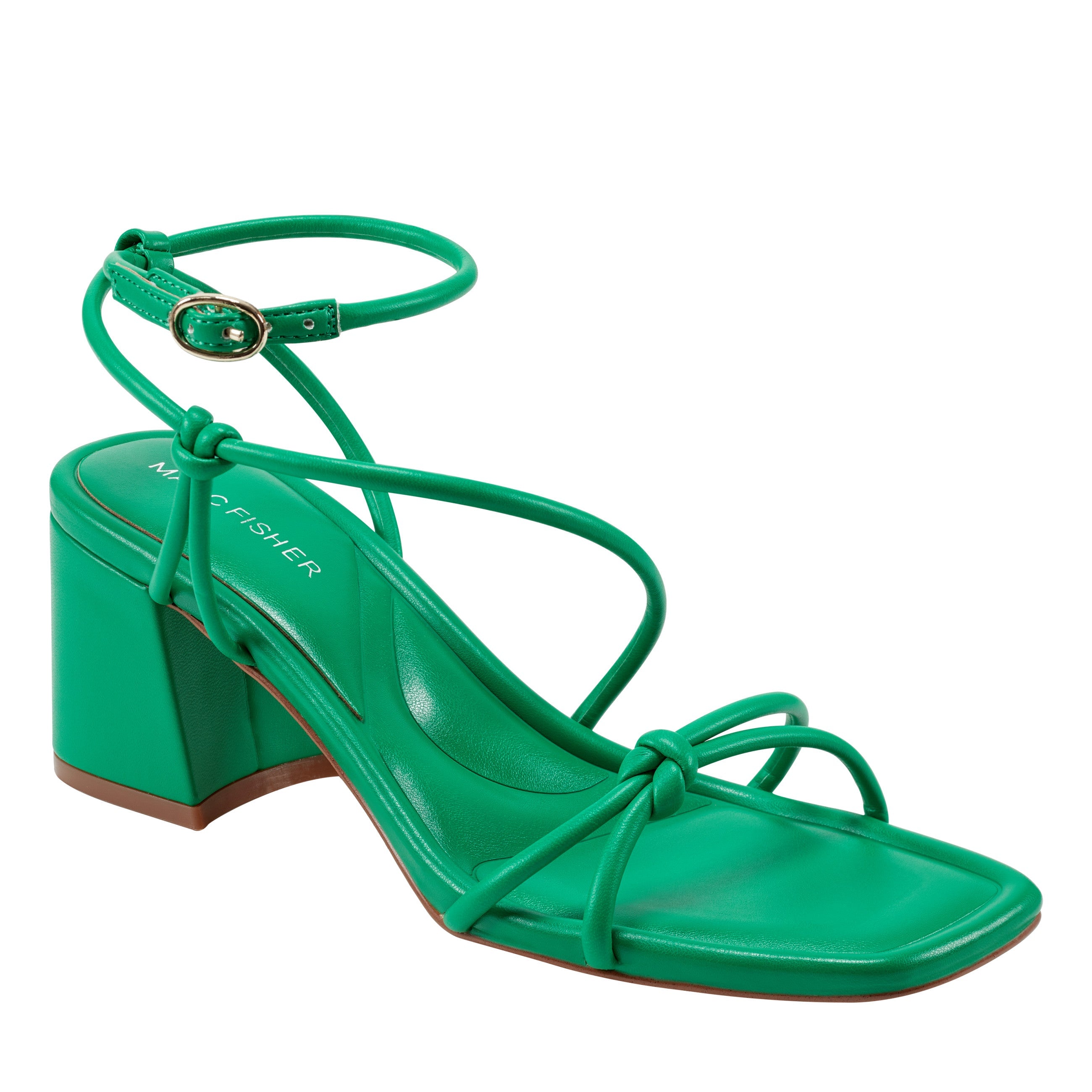 Marc Fisher Gurion Block Heel Sandal | Dark Green
