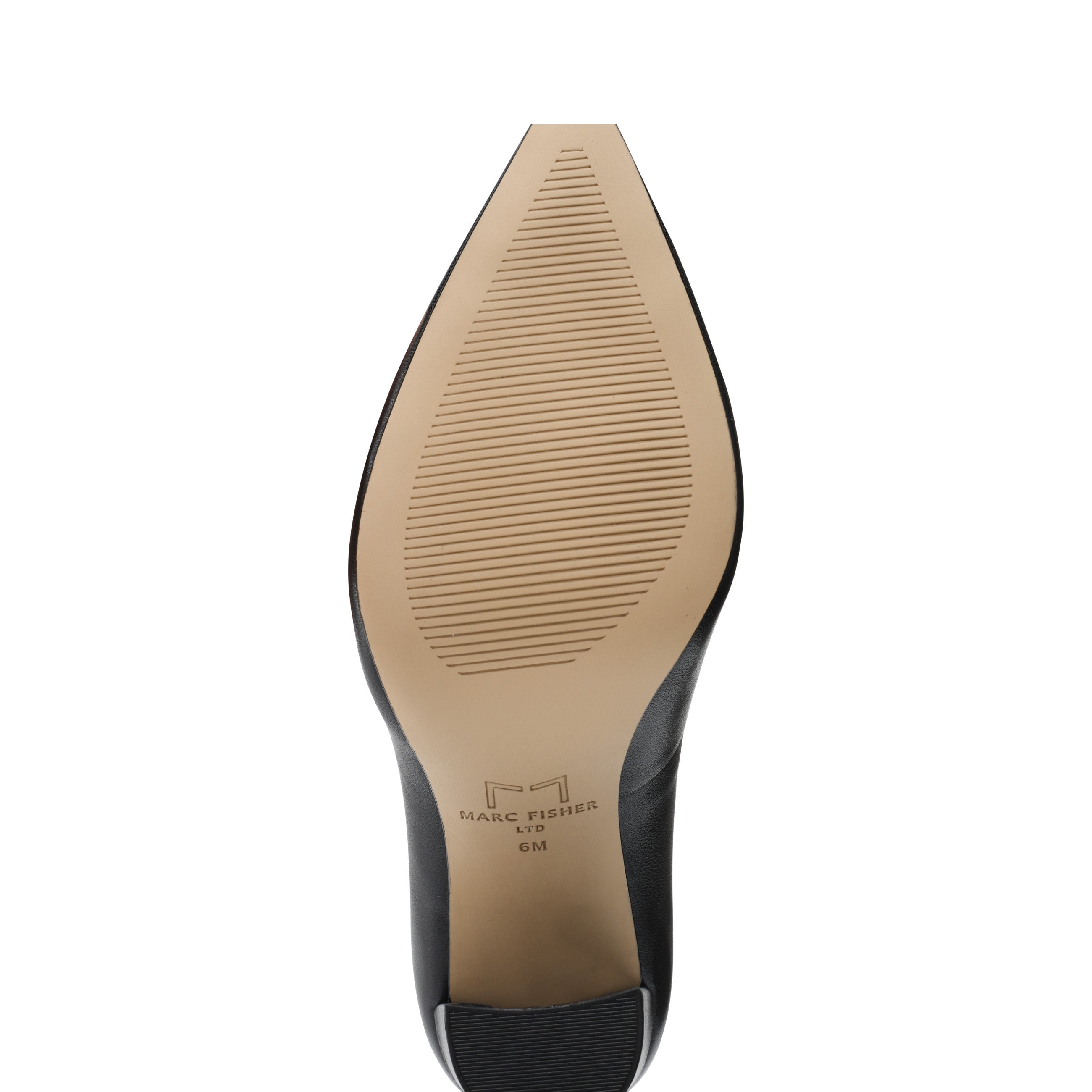Marc Fisher Abilene Block Heel Pointy Toe Pump | Black Leather