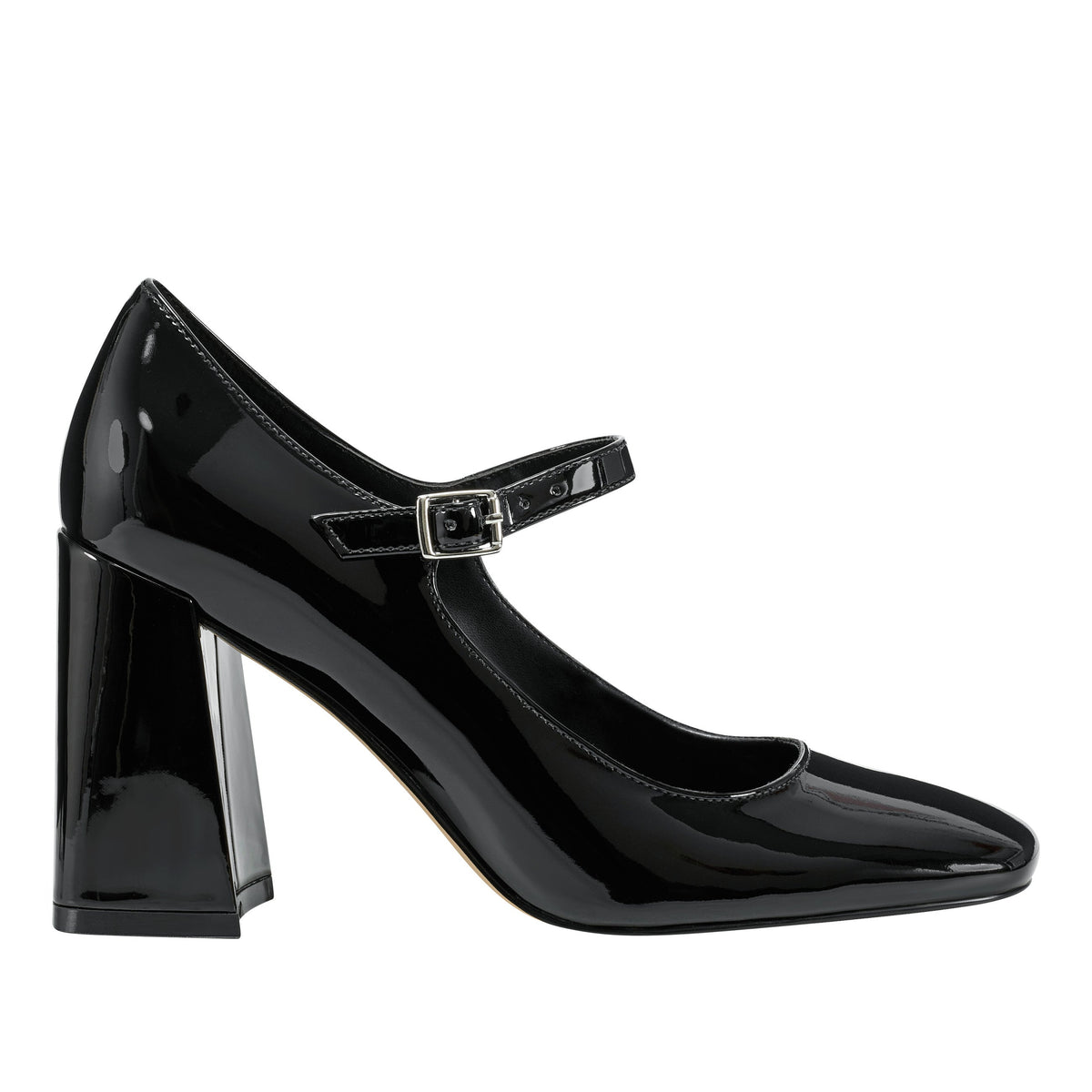 Marc Fisher Charin Block Heel Mary Jane | Black Patent