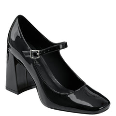 Marc Fisher Charin Block Heel Mary Jane | Black Patent