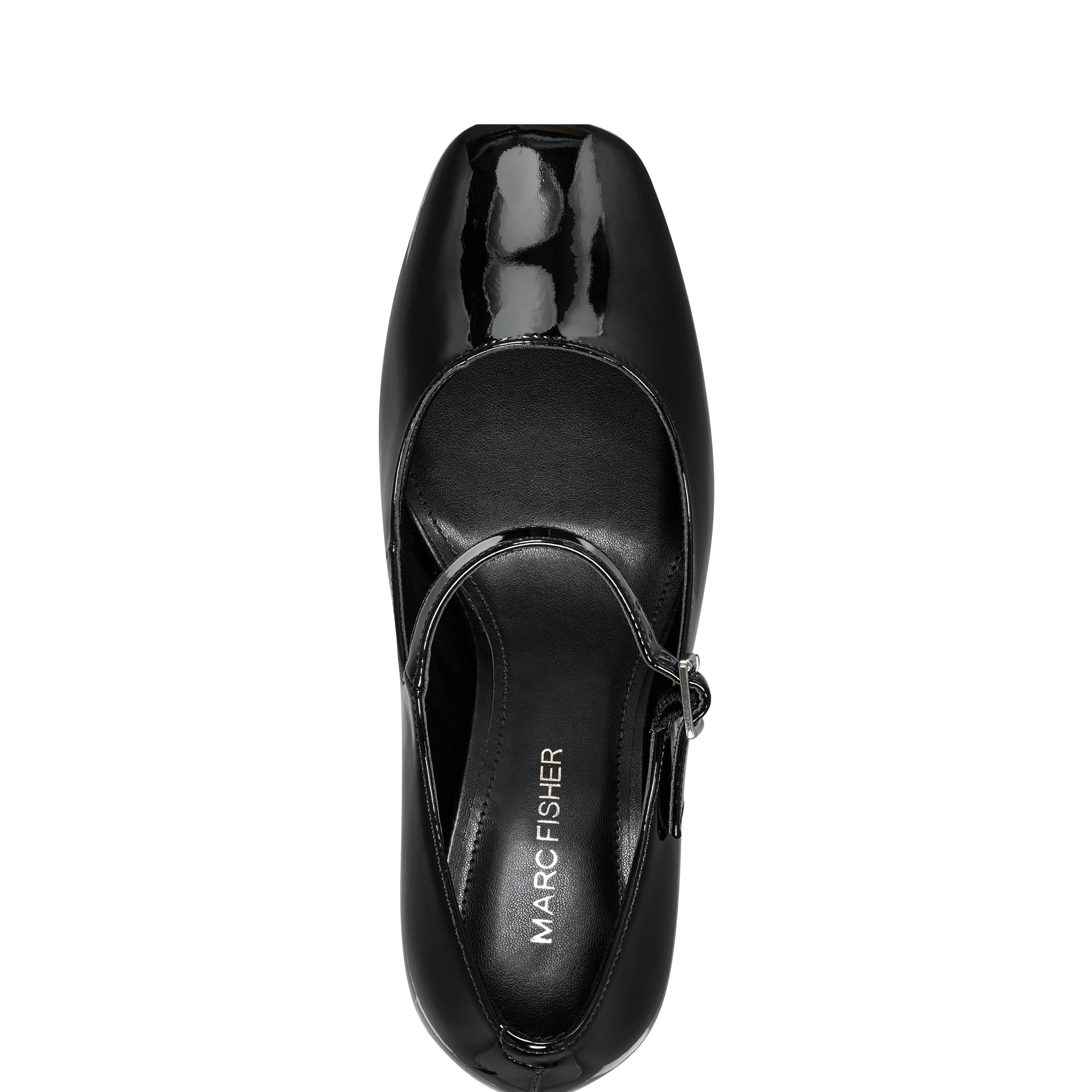 Marc Fisher Charin Block Heel Mary Jane | Black Patent