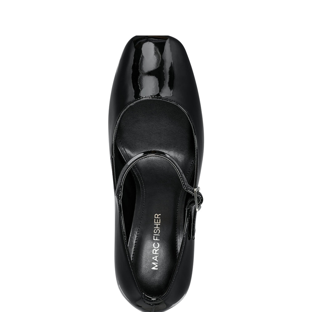 Marc Fisher Charin Block Heel Mary Jane | Black Patent