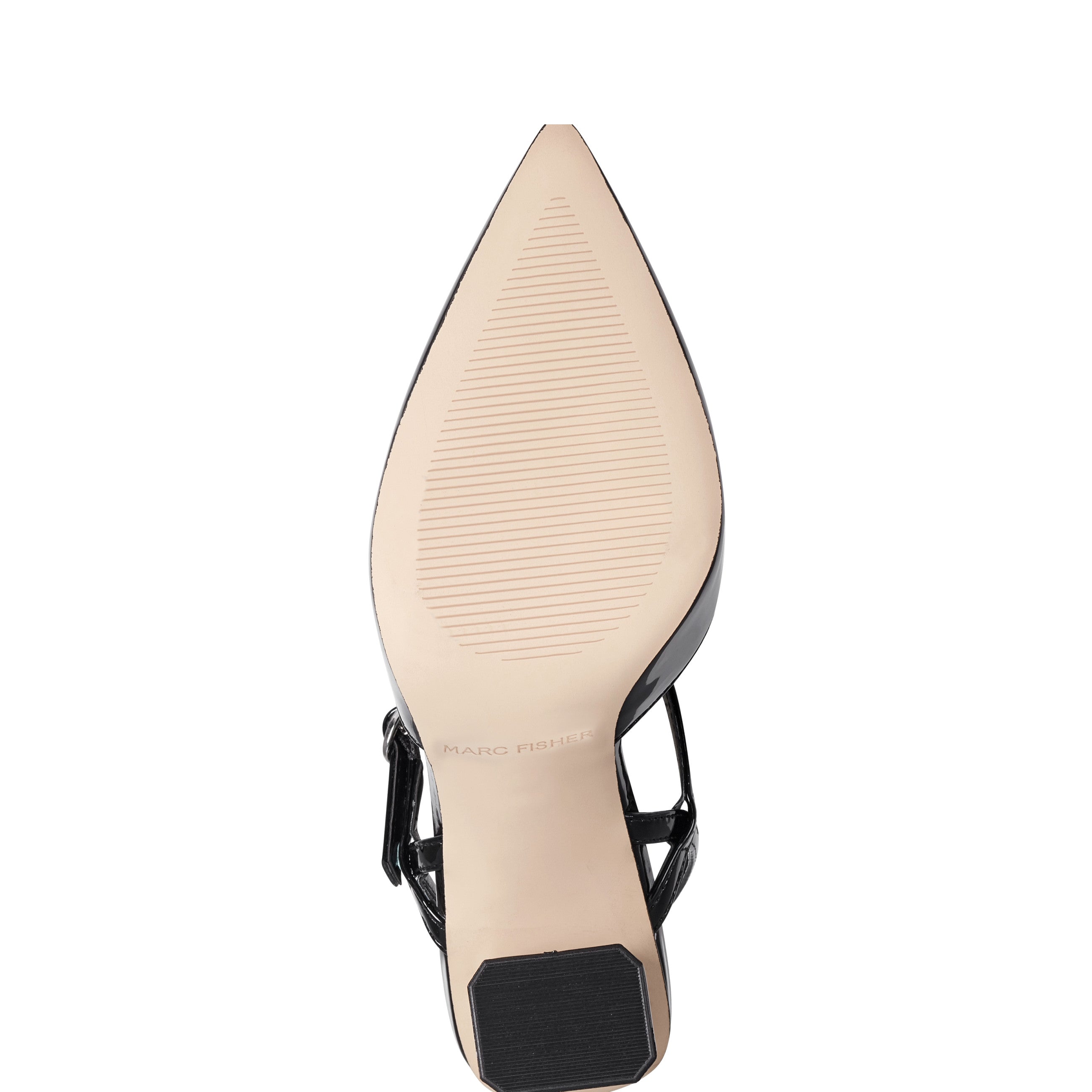 Marc Fisher Doster Pointy Toe Slingback | Black Patent