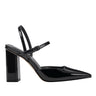 Marc Fisher Doster Pointy Toe Slingback | Black Patent