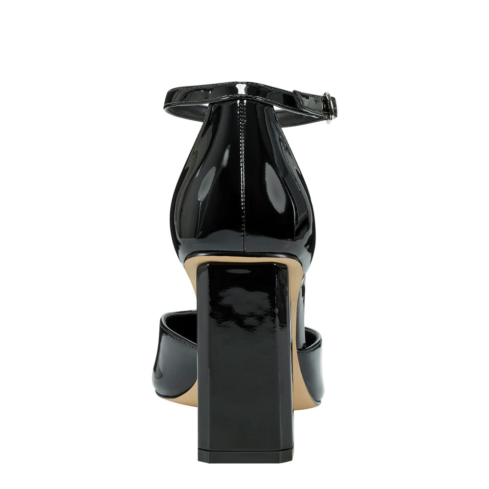 Marc Fisher Demeter Ankle Strap Pump | Black Patent
