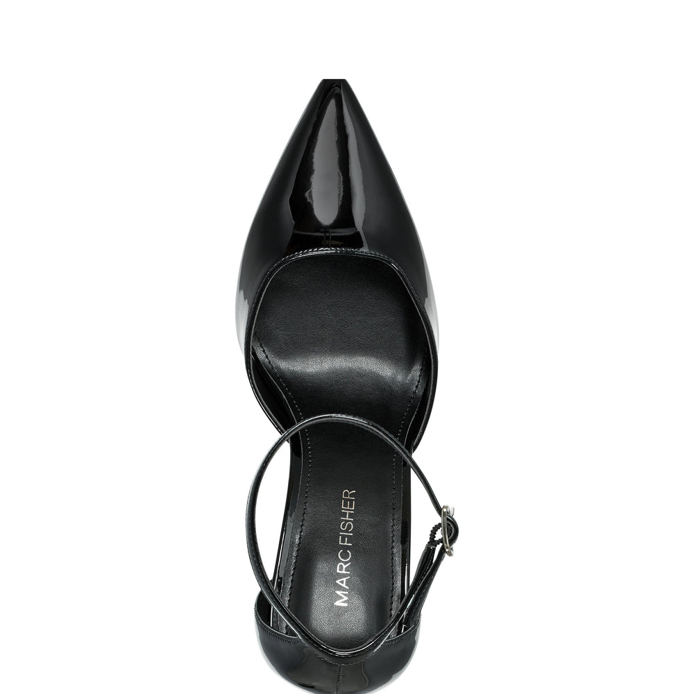 Marc Fisher Demeter Ankle Strap Pump | Black Patent