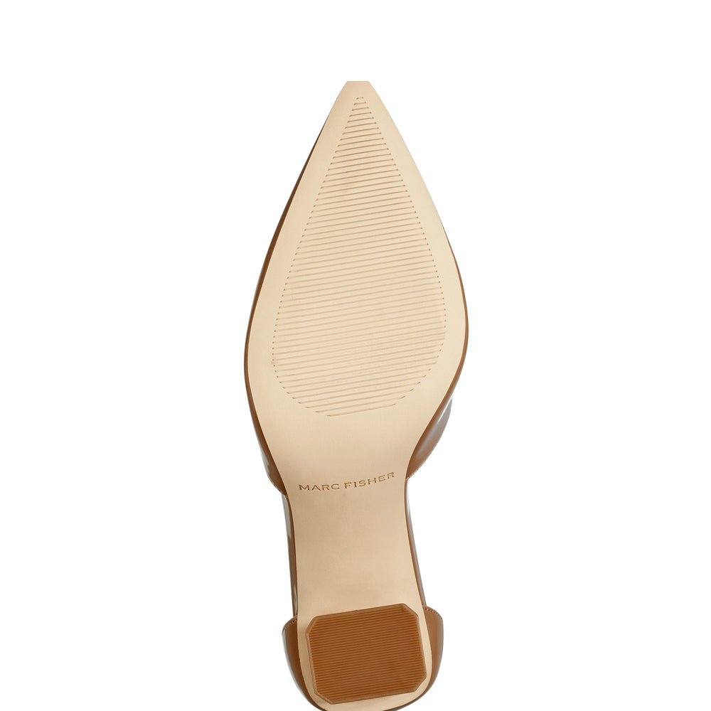 Marc Fisher Demeter Ankle Strap Pump | Natural Metallic