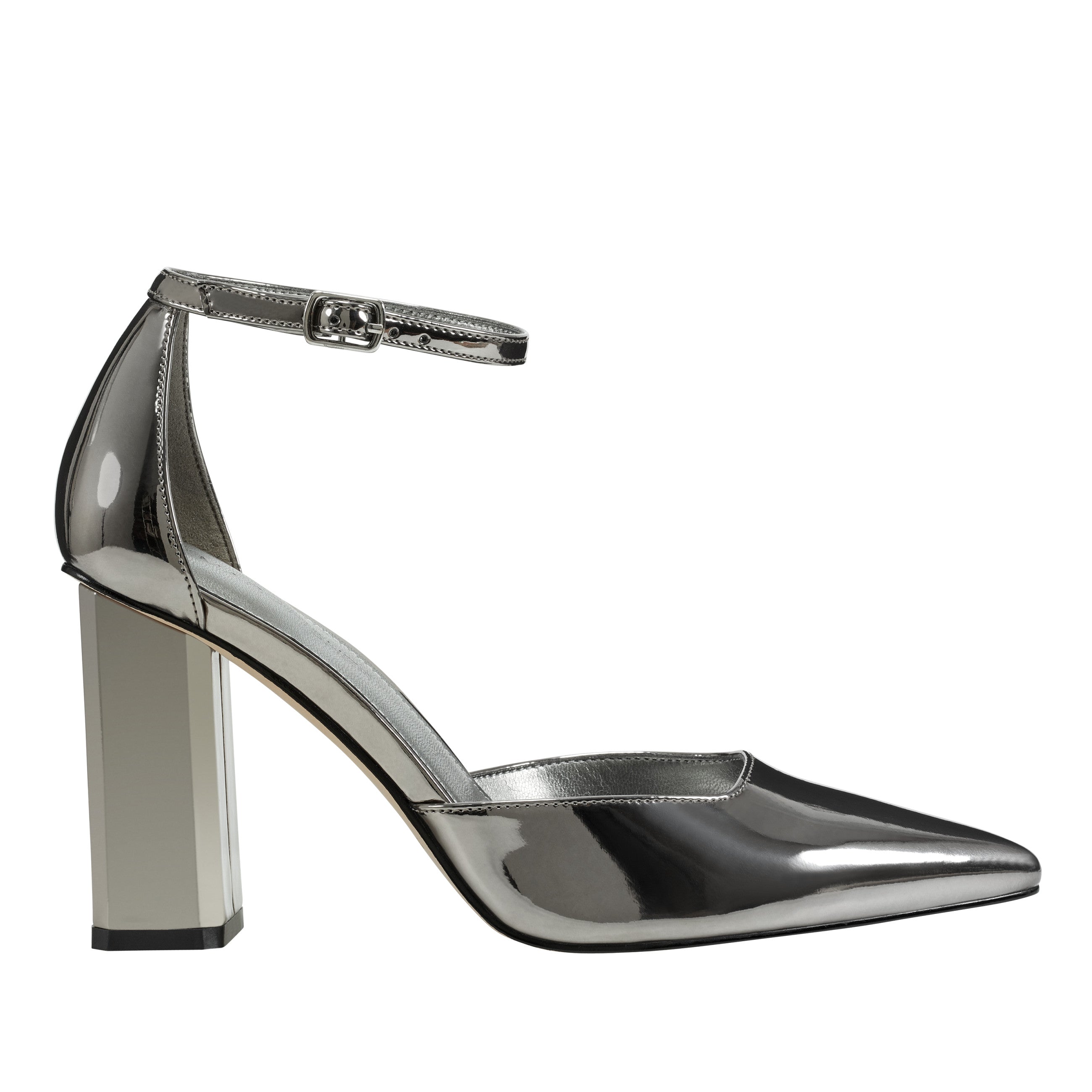 Marc Fisher Demeter Ankle Strap Pump | Pewter Metallic