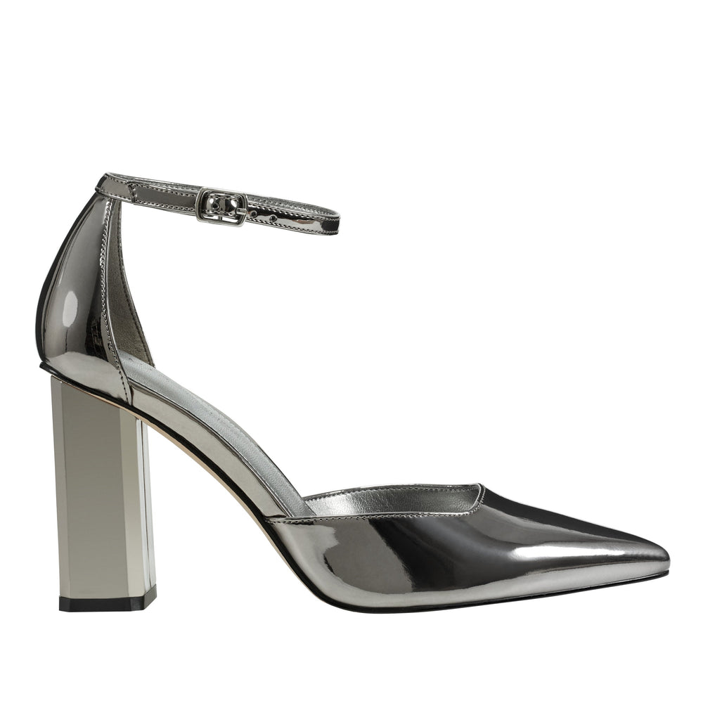 Marc Fisher Demeter Ankle Strap Pump | Pewter Metallic