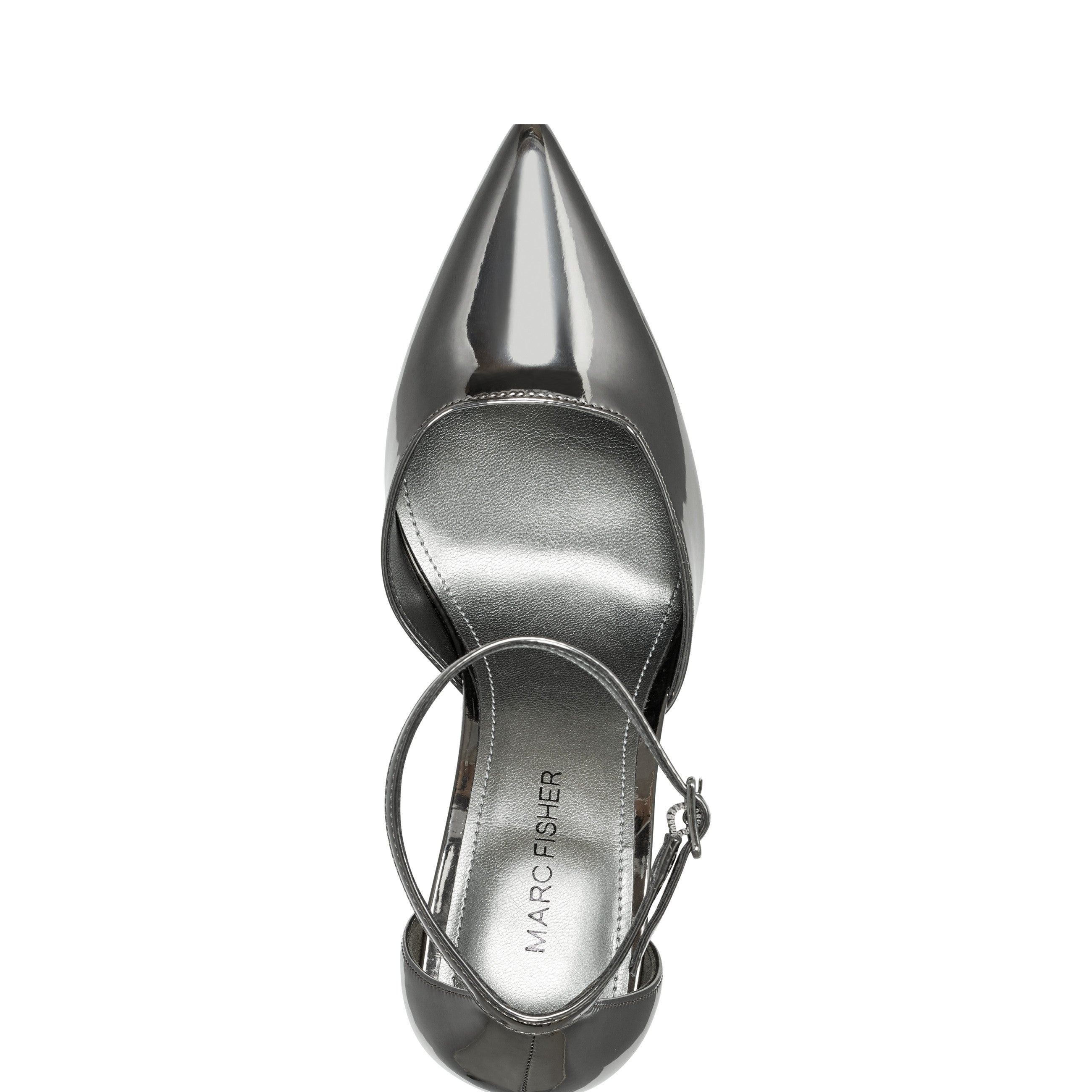 Marc Fisher Demeter Ankle Strap Pump | Pewter Metallic