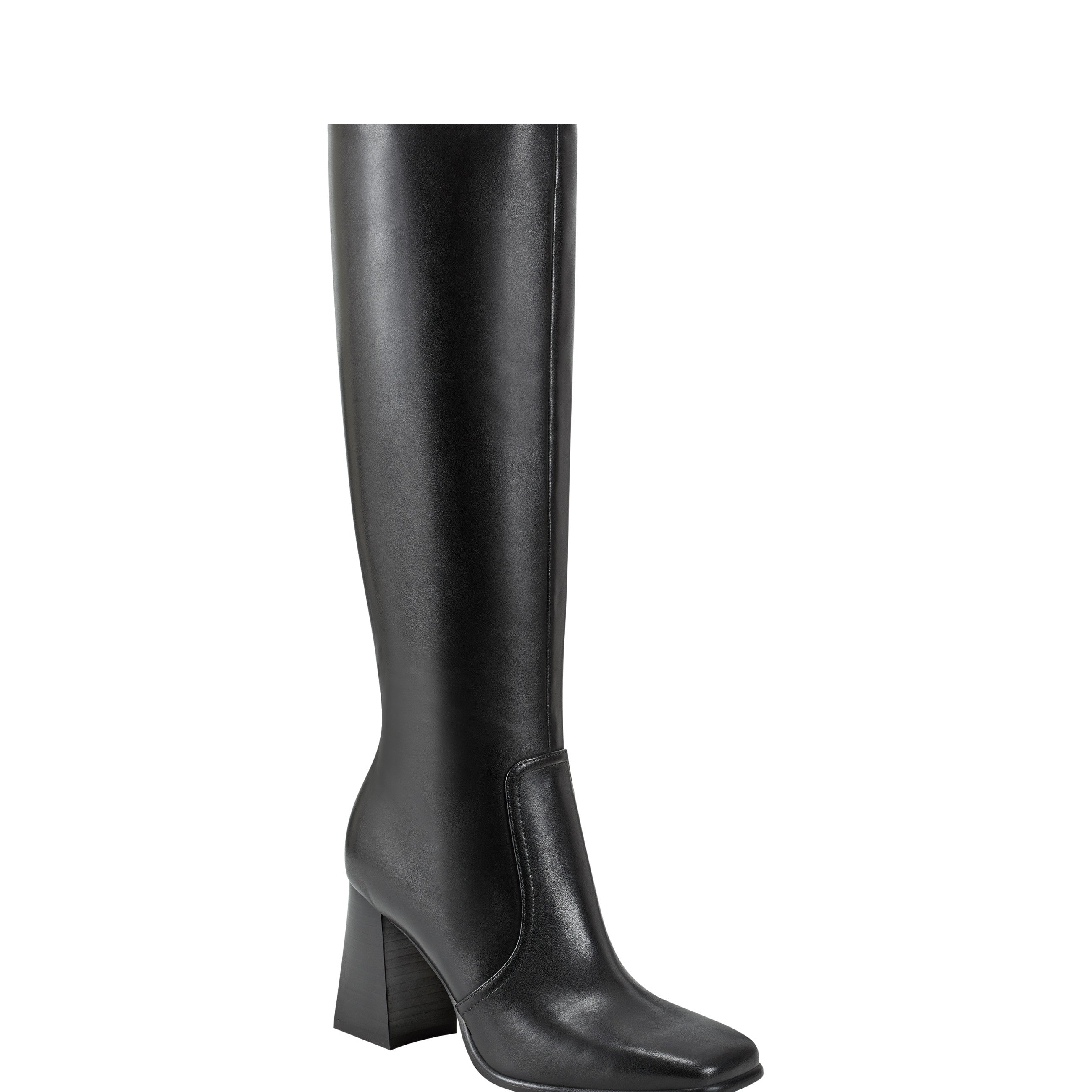 Marc Fisher Dreeam Block Heeled Boot | Black Leather