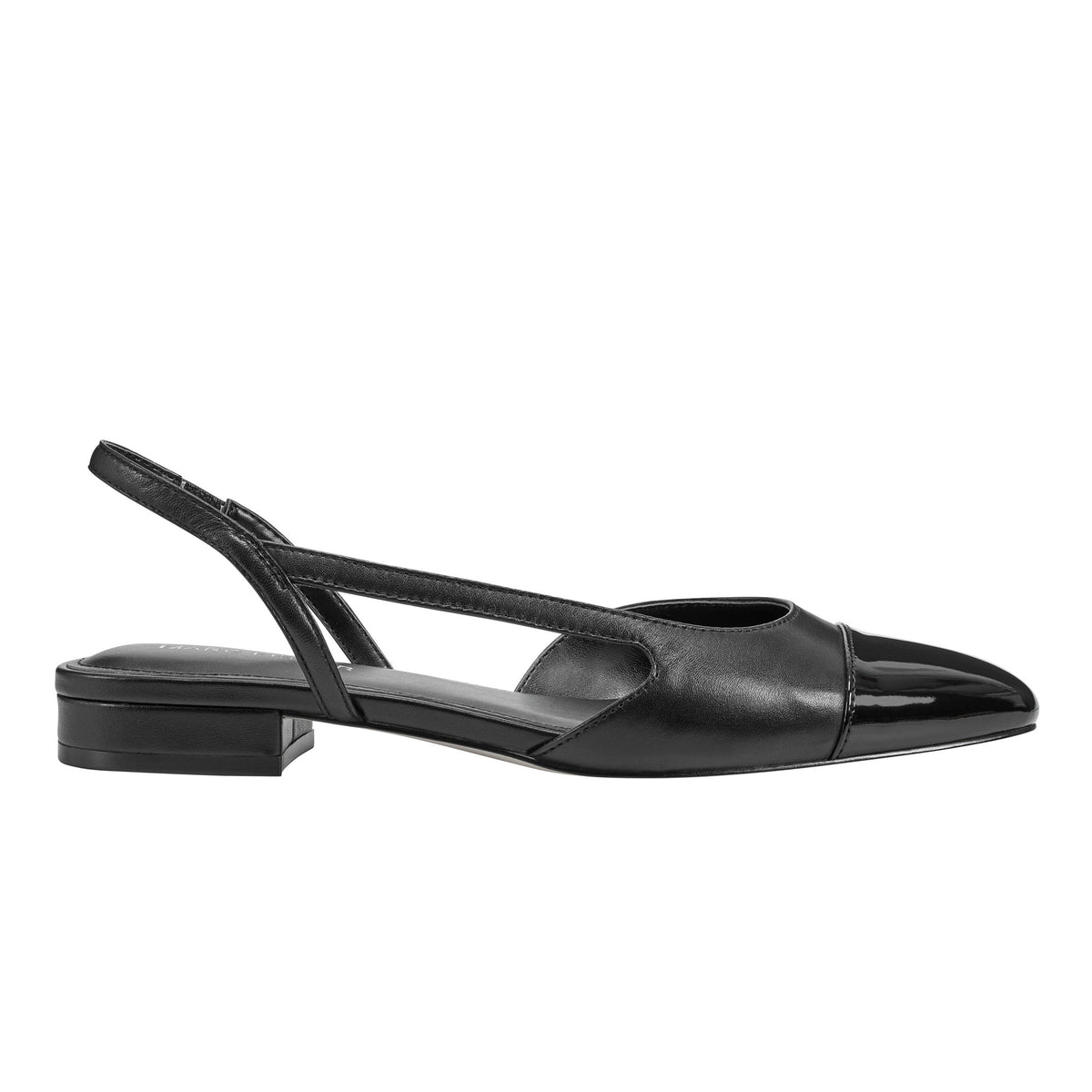 Marc Fisher Dela Closed Toe Slingback Dress Flat | Black