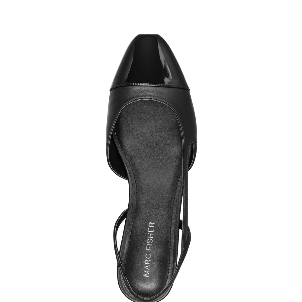 Marc Fisher Dela Closed Toe Slingback Dress Flat | Black