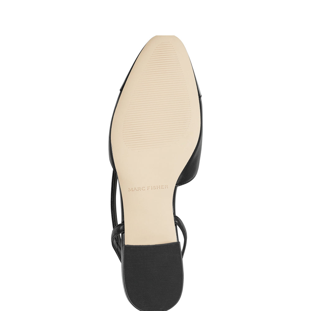 Marc Fisher Dela Closed Toe Slingback Dress Flat | Black
