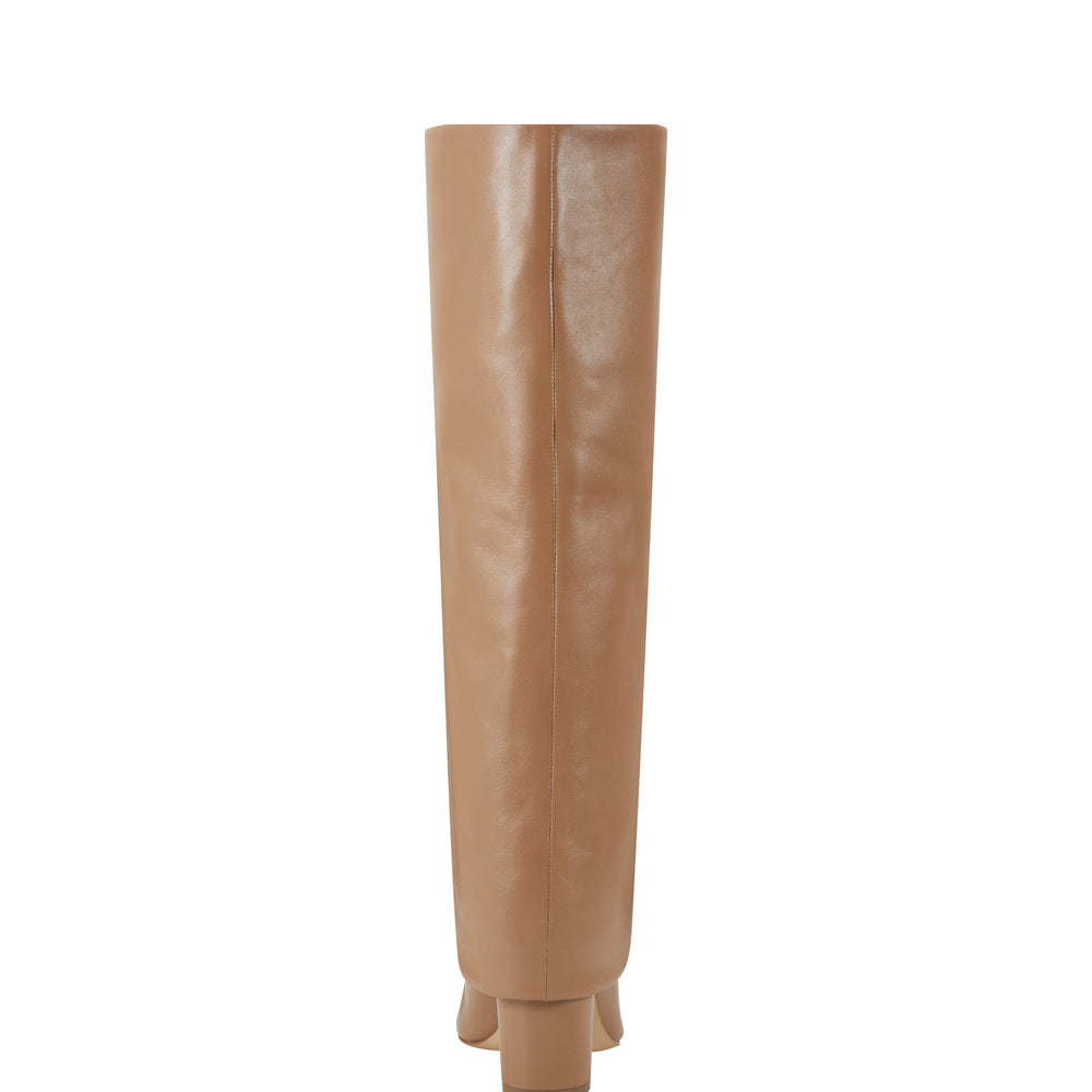 Marc Fisher Leina Block Heel Pointy Toe Dress Boot | Tan