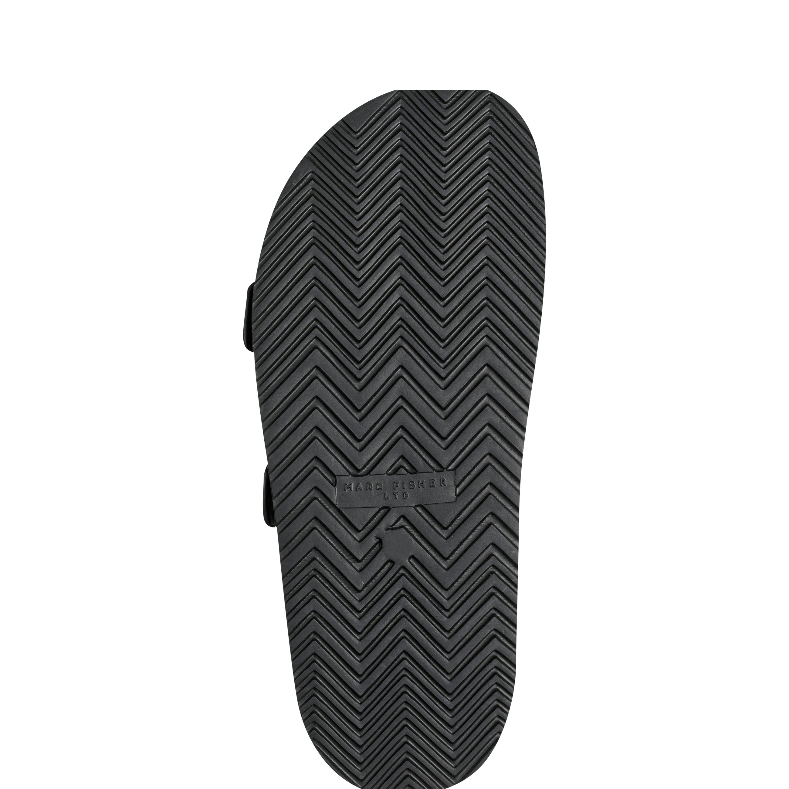 Marc Fisher Agusta Studded Slide Sandal | Black Leather