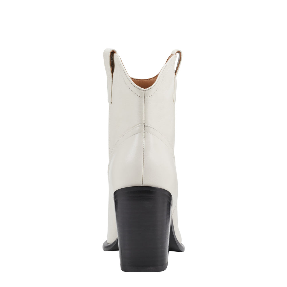 Marc Fisher Jalella Detailed Western Bootie | Ivory Leather