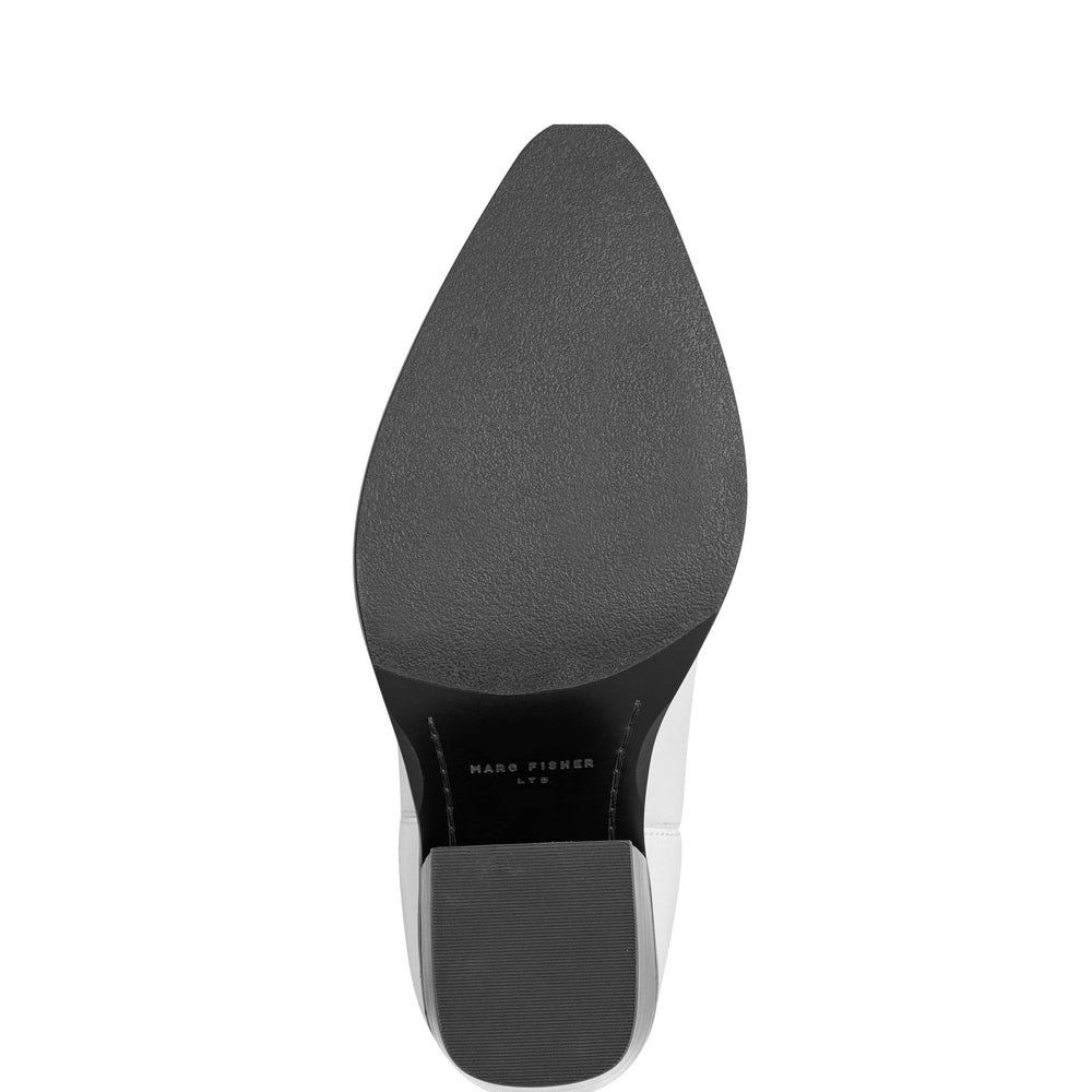 Marc Fisher Jalella Detailed Western Bootie | Ivory Leather