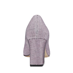 Marc Fisher Zala Block Heel Pointy Toe Pump | Pink Raffia Multi
