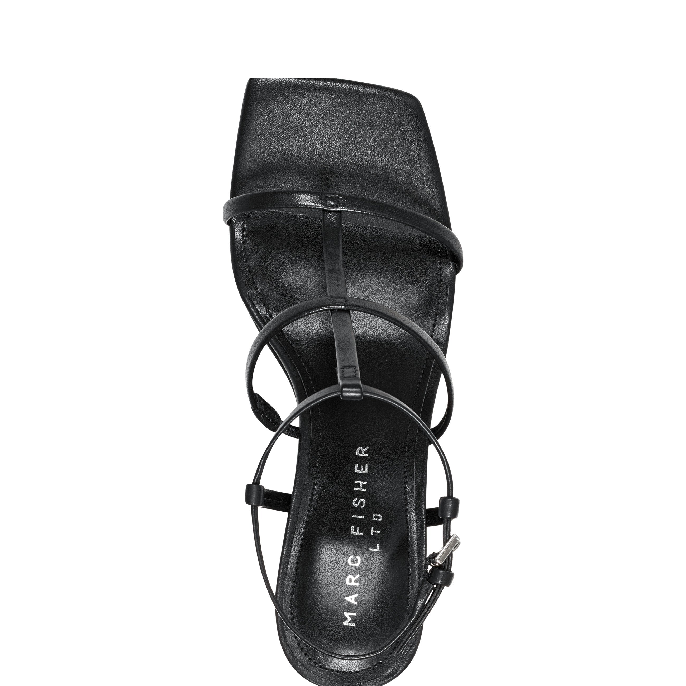 Marc Fisher Dennie Strappy Dress Sandal | Black Leather