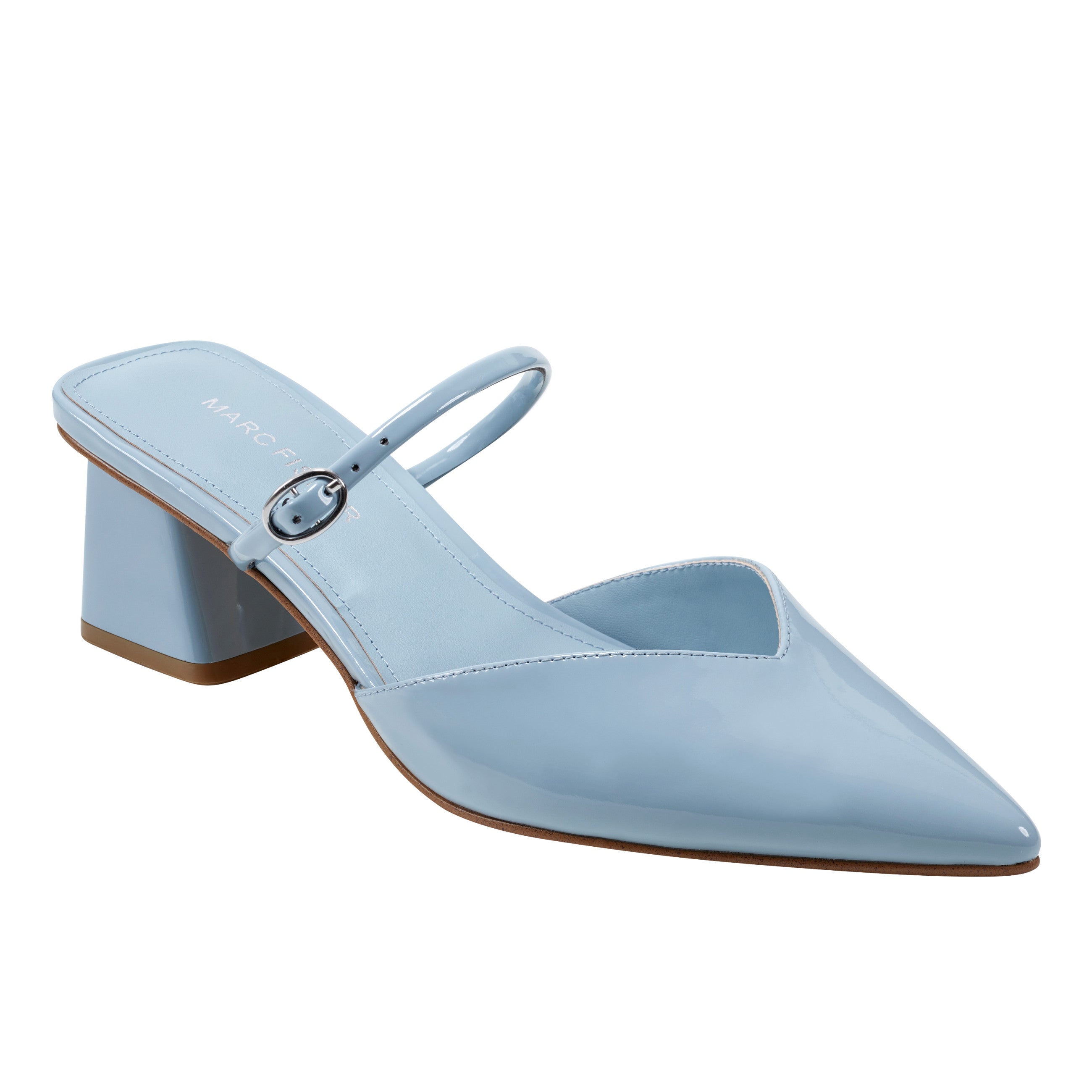 Marc Fisher Lakey Heeled Mule | Light Blue