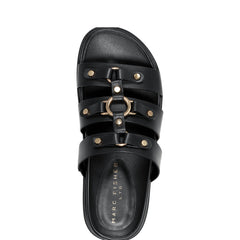Marc Fisher Verity Flat Footbed Sandal | Black