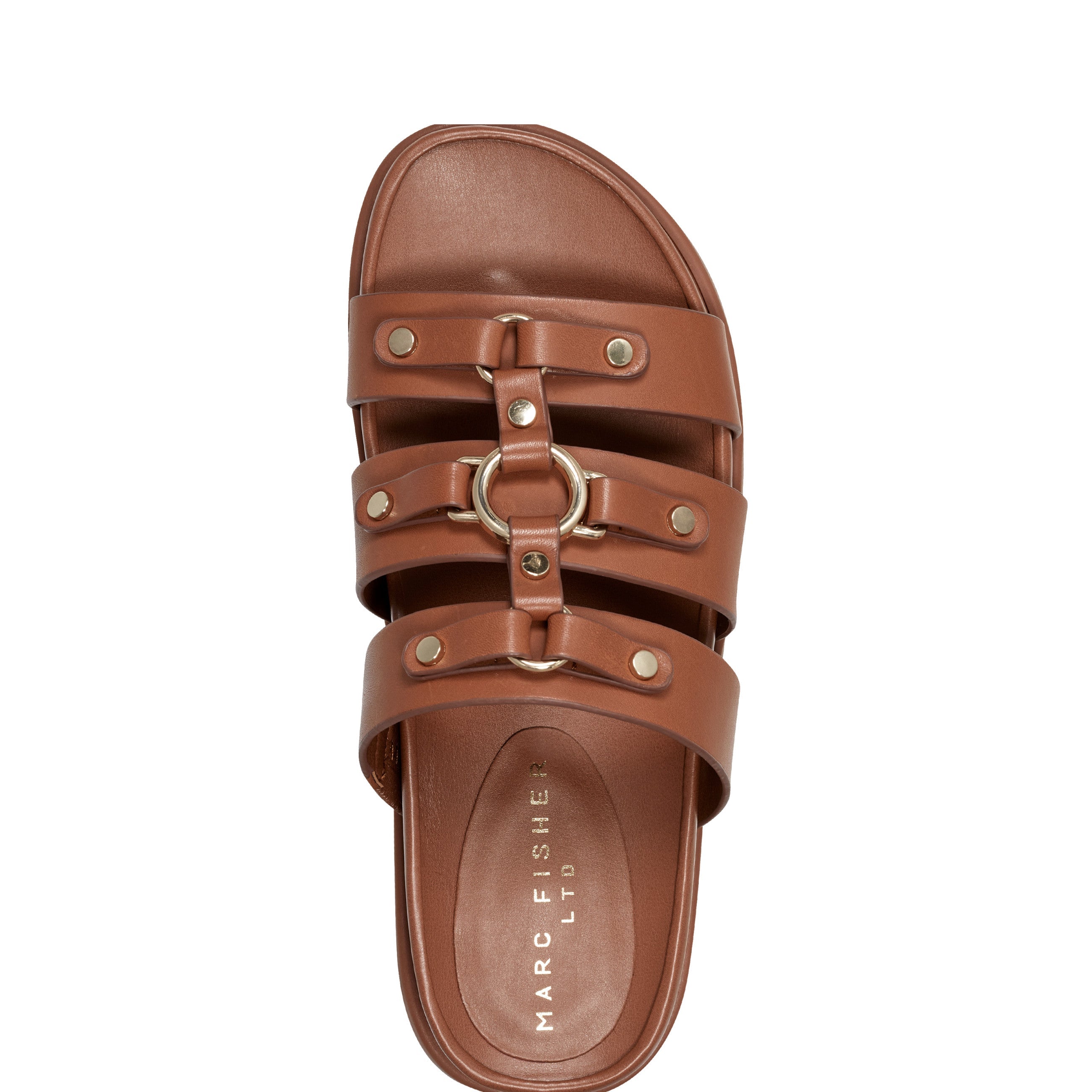 Marc Fisher Verity Flat Footbed Sandal | Brown