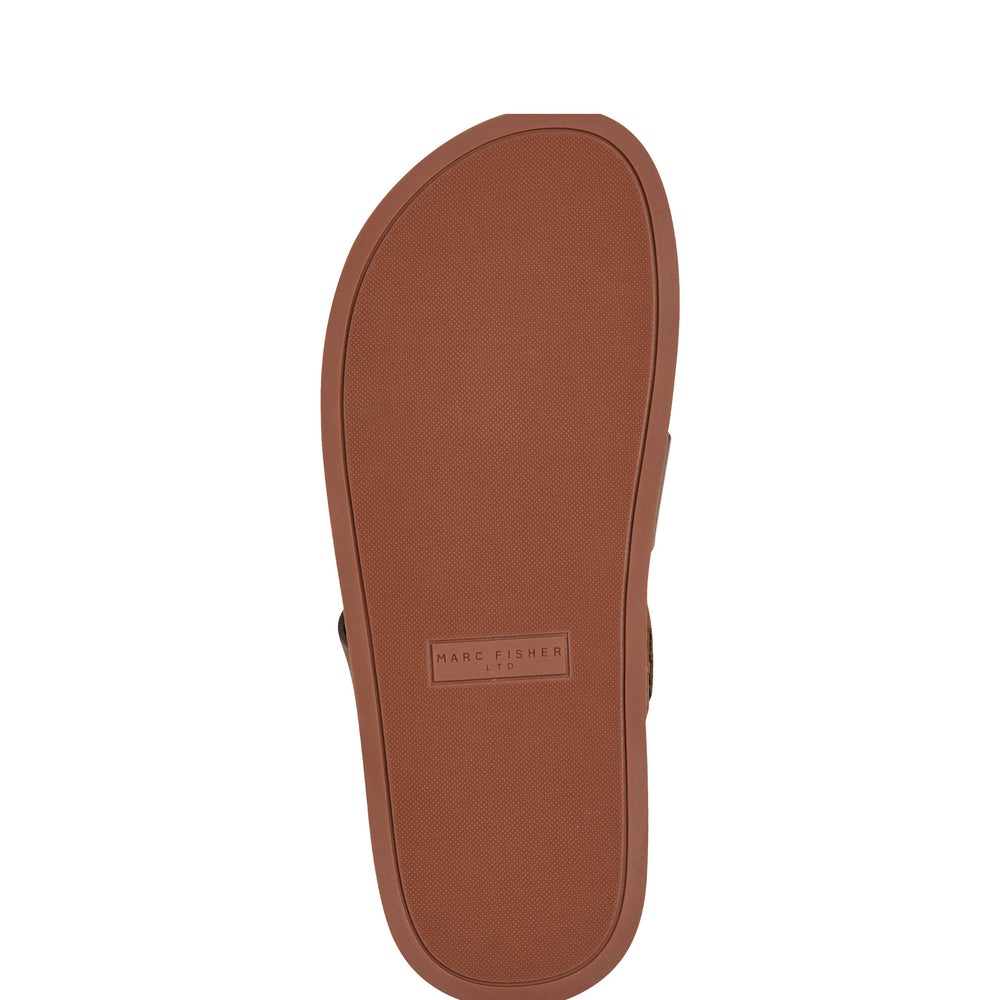 Marc Fisher Verity Flat Footbed Sandal | Brown
